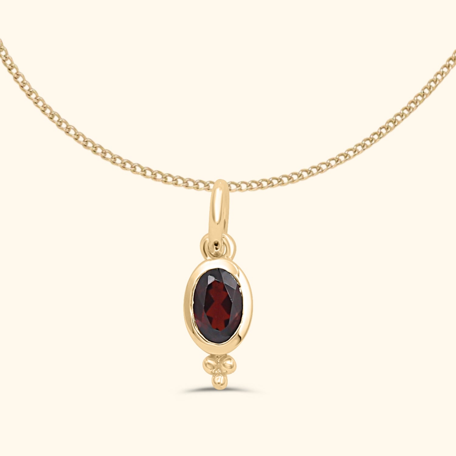 Birthstone Pendant | Gold-plated brass