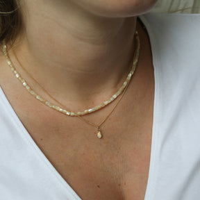 Opaal Birthstone Hanger Oktober | 14K Goud